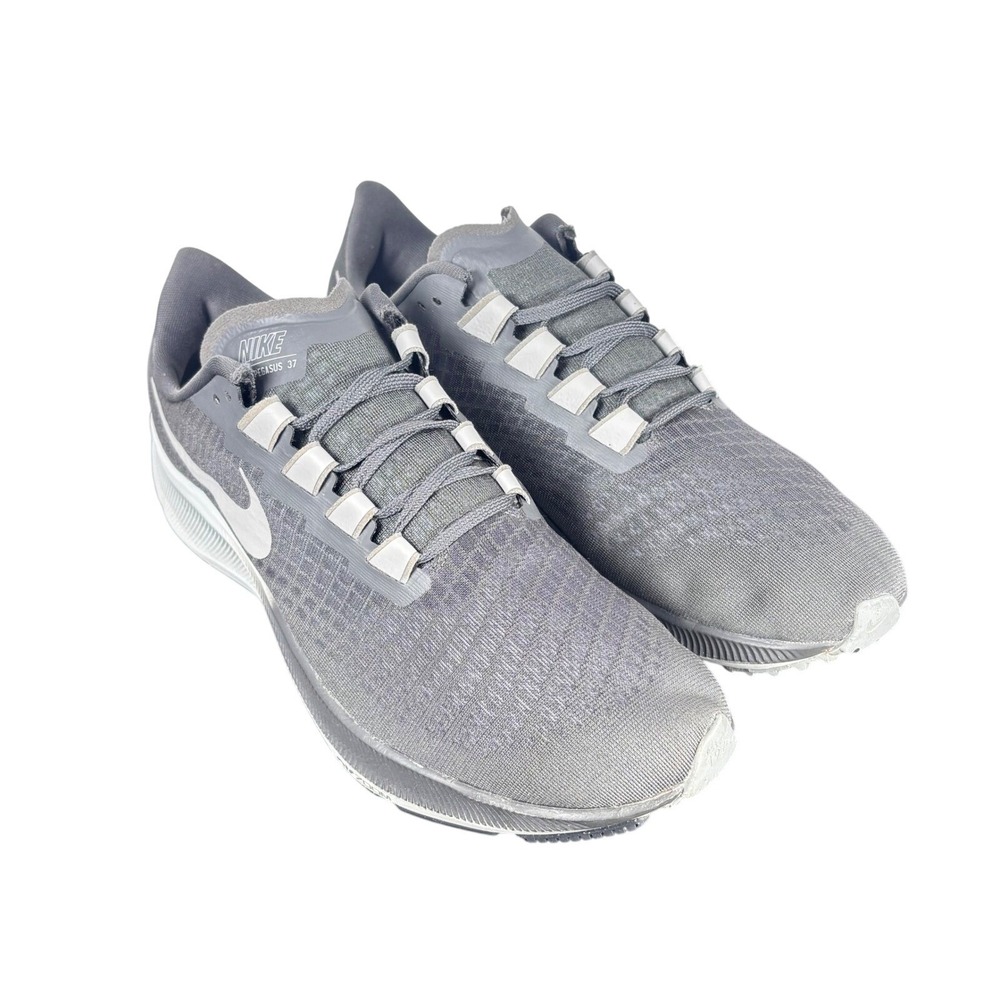Nike Zoom Pegasus 37 Gray Mesh Running Athletic Sneakers Comfort Sporty Mens 12 - Picture 3 of 14